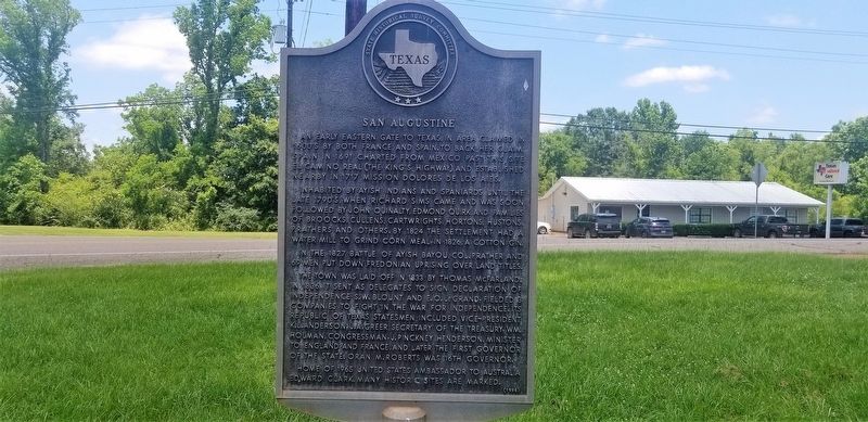 San Augustine Marker. Click for full size. San Augustine Marker image. Click for full size.