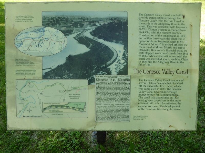 The Genesee Valley Canal Marker image. Click for full size.