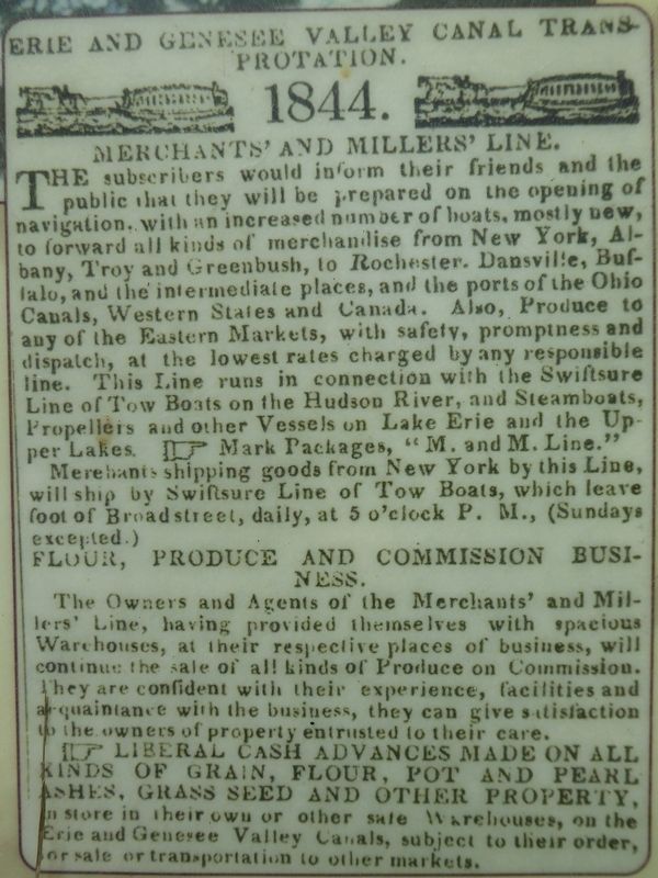 Close-up of 1844 newspaper announcement image. Click for full size.