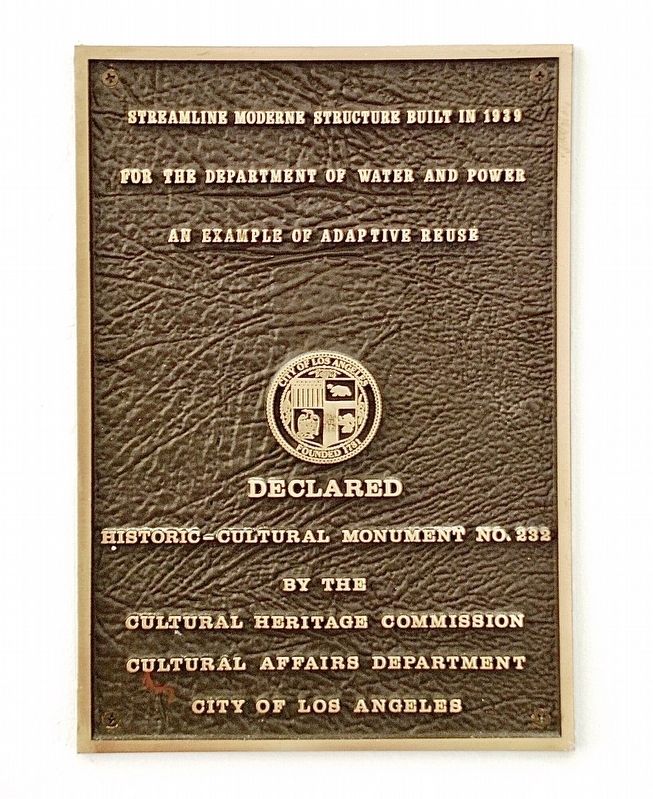 Dept of Water & Power Building Marker. Click for full size. Dept of Water & Power Building Marker image. Click for full size.