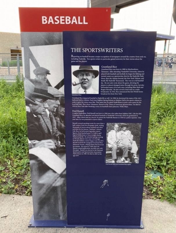 The Sportswriters Marker. Click for full size. The Sportswriters Marker image. Click for full size.