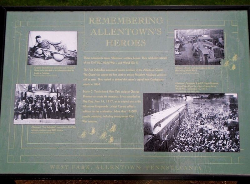 Remembering Allentown's Heroes Marker image. Click for full size.