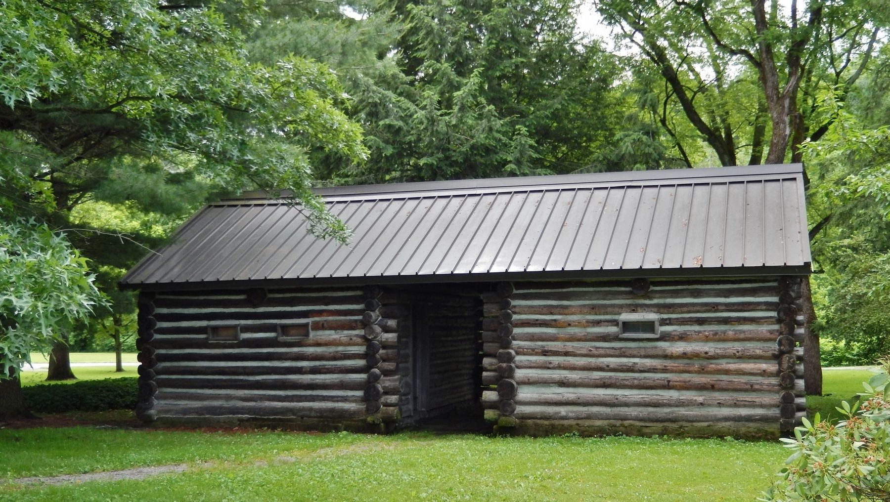 David Mead Log Cabin Replica (<i>east elevation</i>) image. Click for full size.