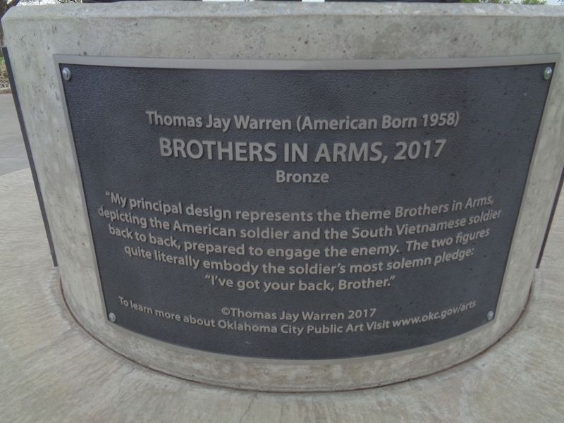 Vietnam War Memorial in Oklahoma City Marker image. Click for full size.
