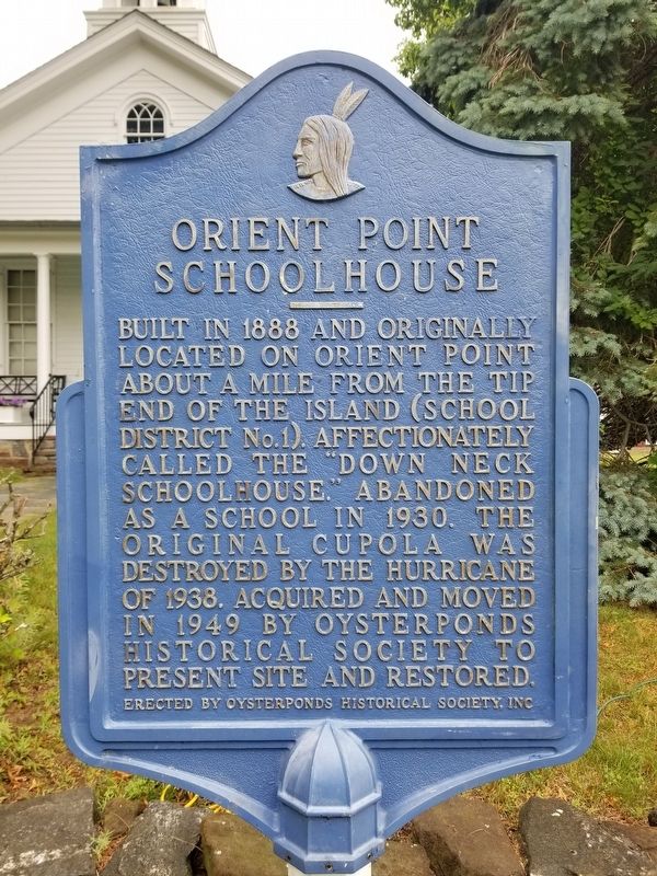 Orient Point Schoolhouse Marker. Click for full size. Orient Point Schoolhouse Marker image. Click for full size.