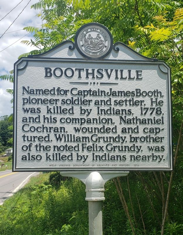 Boothsville Marker image. Click for full size.