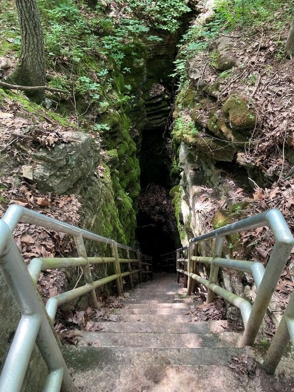 A view into an Illinois Cavern. Click for full size. A view into an Illinois Cavern image. Click for full size.