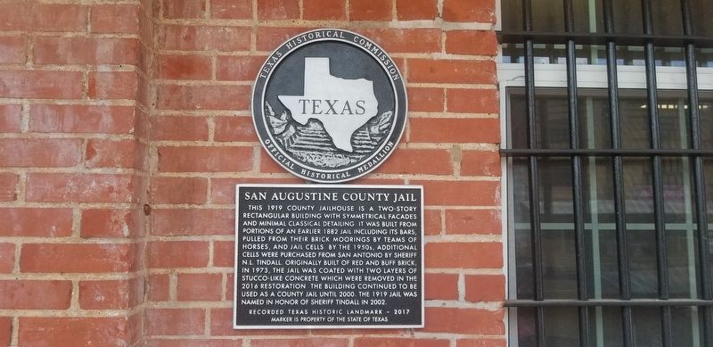 San Augustine County Jail Marker image. Click for full size.
