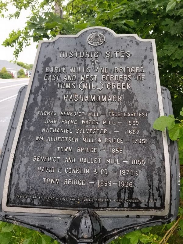 Historic Sites of Early Mills and Bridges Marker image. Click for full size.