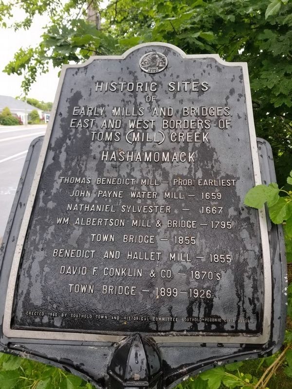 Historic Sites of Early Mills and Bridges Marker. Click for full size. Historic Sites of Early Mills and Bridges Marker image. Click for full size.