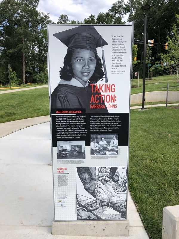 Taking Action: Barbara Johns Marker. Click for full size. Taking Action: Barbara Johns Marker image. Click for full size.