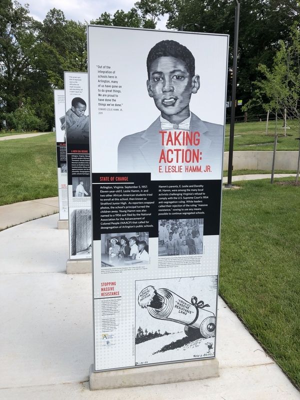 Taking Action: E. Leslie Hamm, Jr. Marker image. Click for full size.