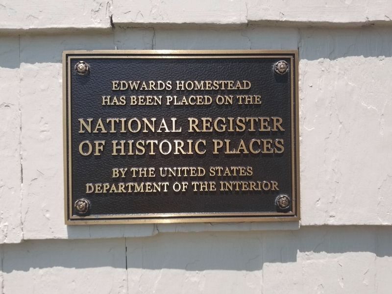 Edwards Homestead National Register of Historic Places plaque. image. Click for full size.