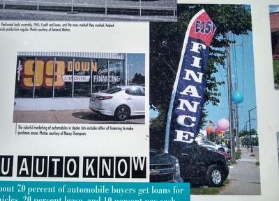 Automobile Financing: Money Greases the Wheels Marker — lower left images image. Click for full size.