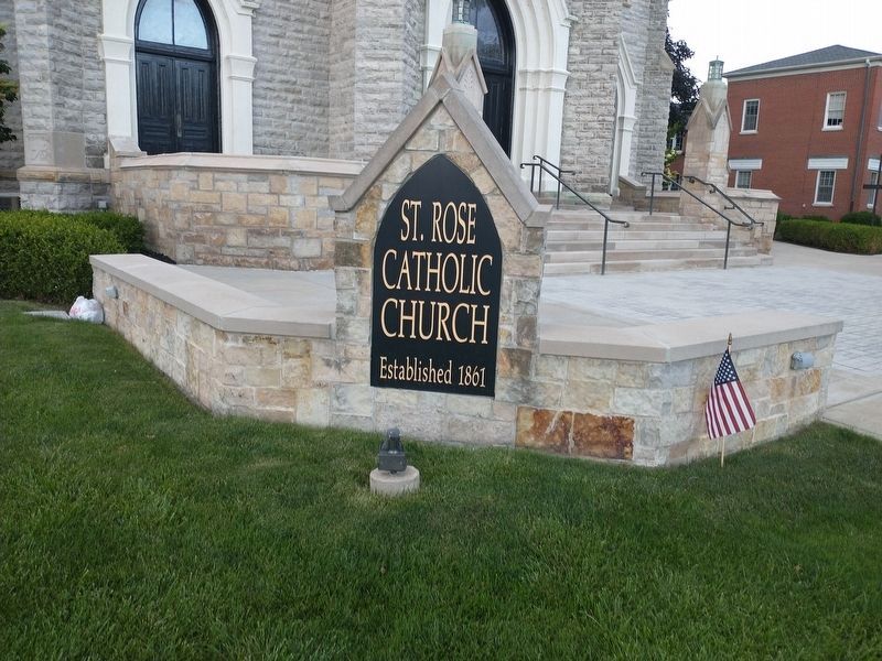 Saint Rose Catholic Church Marker [Opposite side] image. Click for full size.