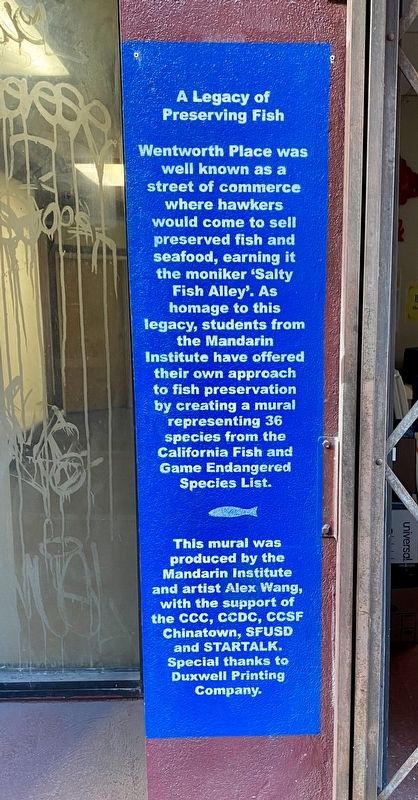 A Legacy of Preserving Fish Marker. Click for full size. A Legacy of Preserving Fish Marker image. Click for full size.