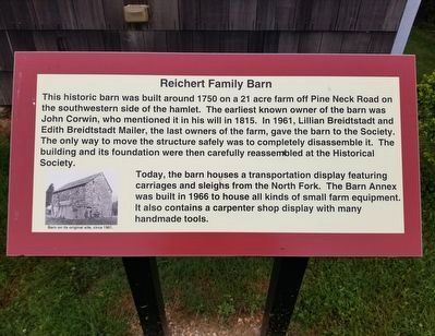 Reichert Family Barn Marker image. Click for full size.