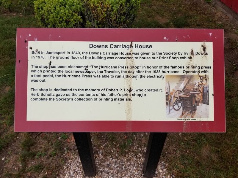 Downs Carriage House Marker image. Click for full size.