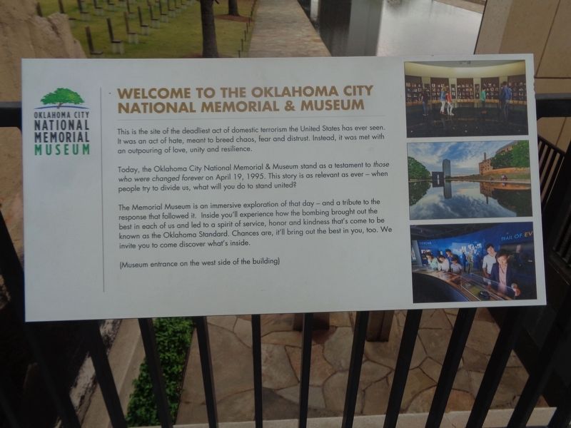 Welcome to the Oklahoma City National Memorial & Museum Marker image. Click for full size.