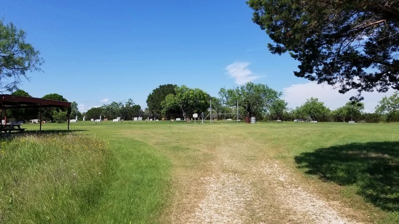 The view of the Harris Cemetery from the road gate image. Click for full size.