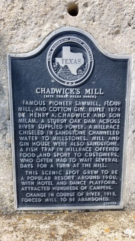 Chadwick's Mill Marker image. Click for full size.