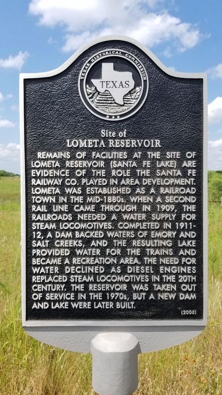 Site of Lometa Reservoir Marker image. Click for full size.