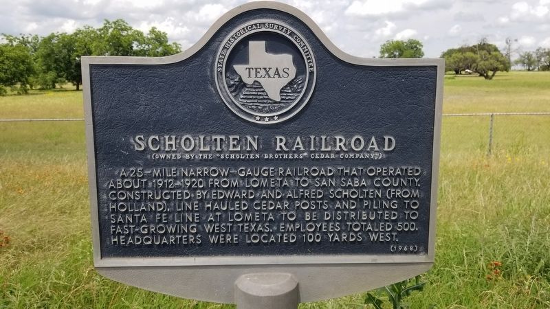 Scholten Railroad Marker image. Click for full size.
