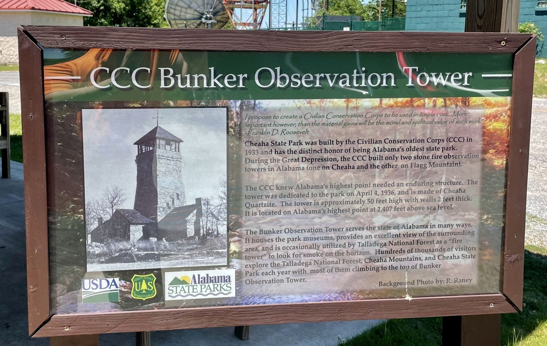 CCC Bunker Observation Tower Marker image. Click for full size.