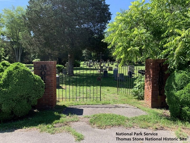 Entrance Gate to Mount Carmel Cemetery, Upper Marlboro, Maryland. image. Click for full size.