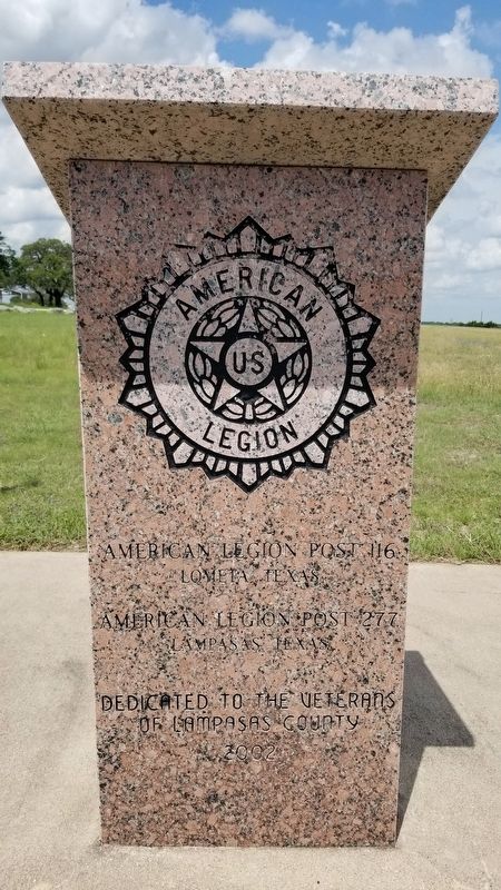 Veterans of Lampasas County Marker image. Click for full size.