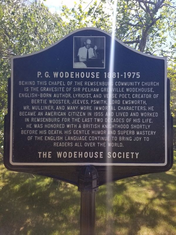 P.G. Wodehouse 1881-1975 Marker image. Click for full size.