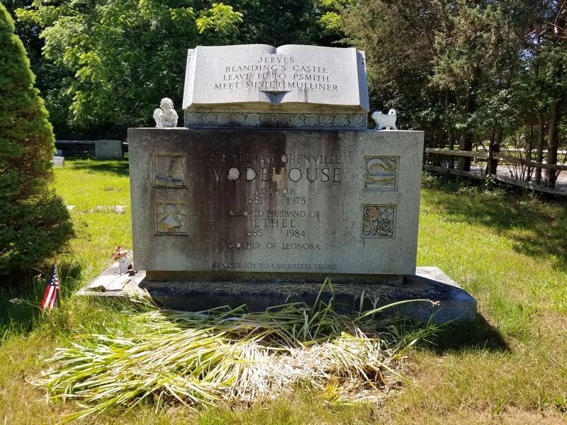 P.G. Wodehouse gravestone image. Click for full size.