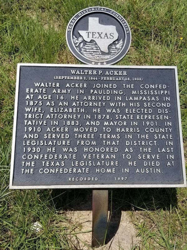 Walter P. Acker Marker image. Click for full size.