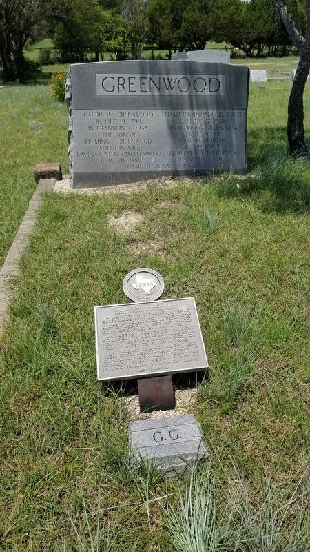 Garrison Greenwood Marker and gravestone image. Click for full size.