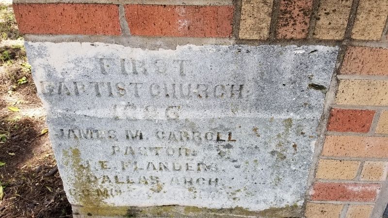 Cornerstone of First Baptist Church image. Click for full size.