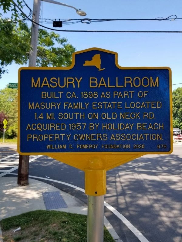 Masury Ballroom Marker image. Click for full size.