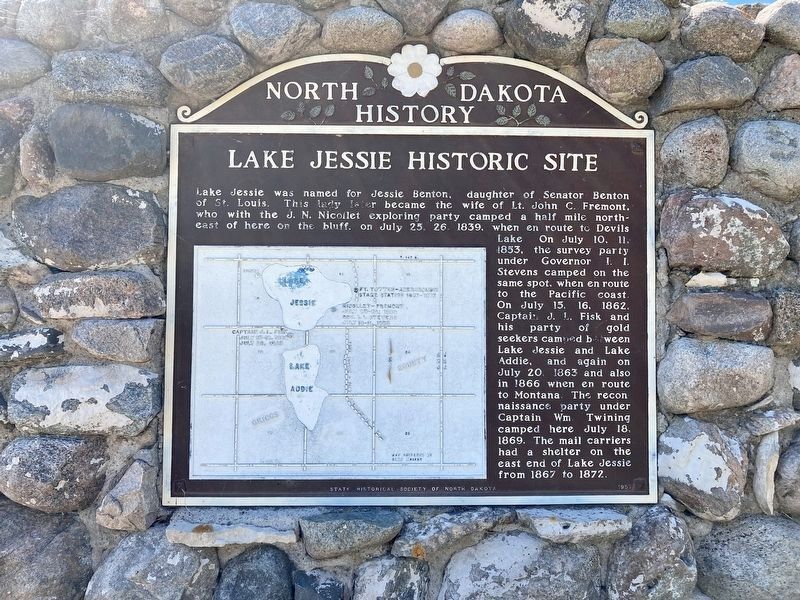 Lake Jessie Historic Site Marker. Click for full size. Lake Jessie Historic Site Marker image. Click for full size.