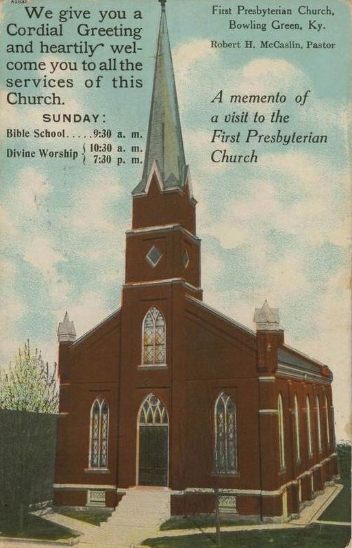 <i>A memento of a visit to the First Presbyterian Church...</i> image. Click for full size.