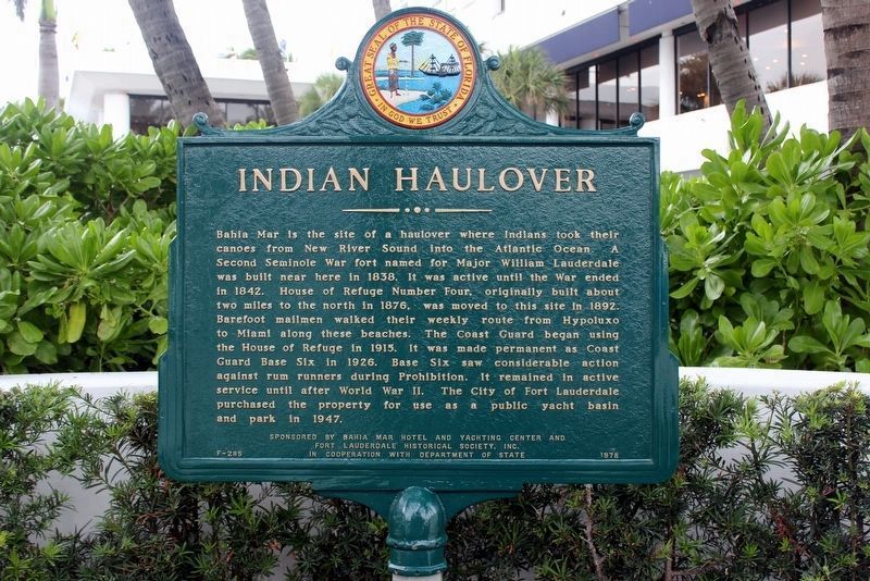 Indian Haulover Marker. Click for full size. Indian Haulover Marker image. Click for full size.