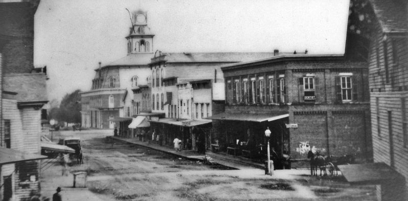 Marker detail: North Main Street, late 1800’s image. Click for full size.