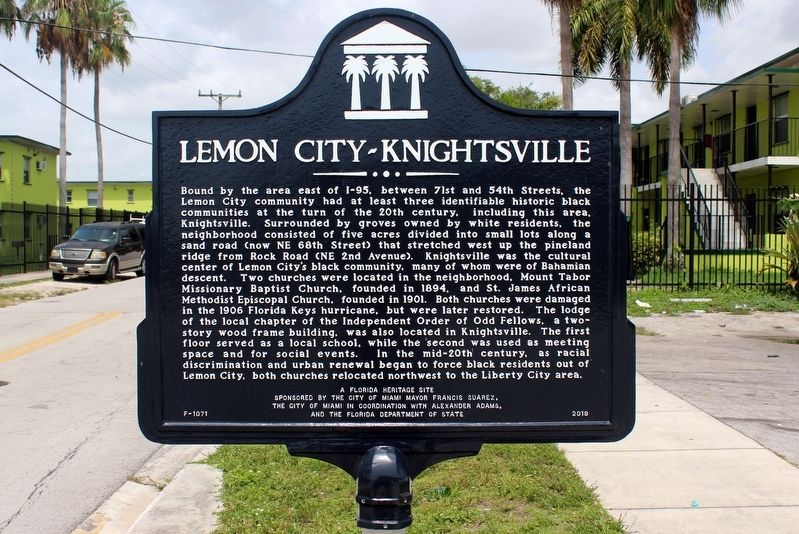 Lemon City-Knightsville Marker image. Click for full size.