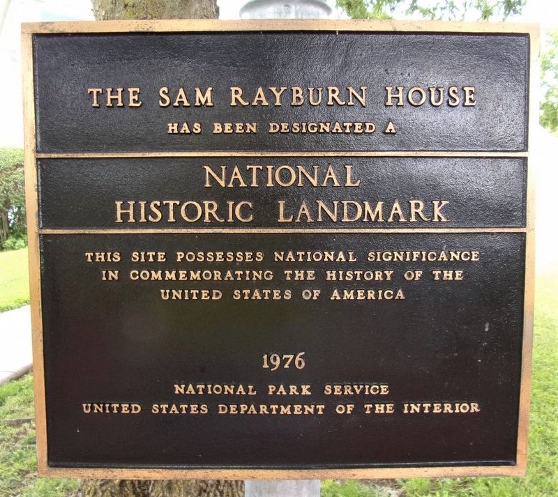 Sam Rayburn House Marker image. Click for full size.