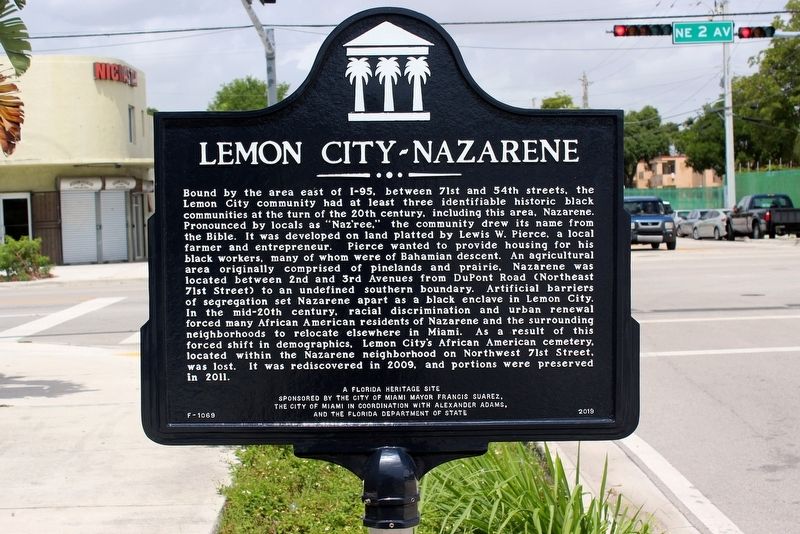 Lemon City-Nazarene Marker image. Click for full size.