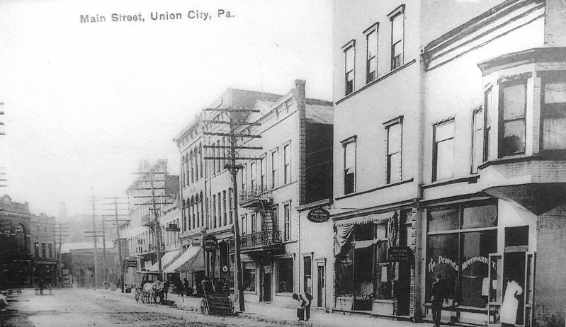 Marker detail: North Main Street with Utility Poles image. Click for full size.