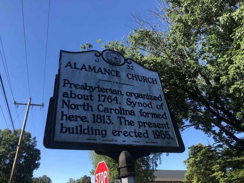 Alamance Church Marker image. Click for full size.