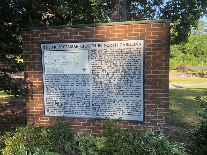 The Presbyterian Church in North Carolina Marker image. Click for full size.