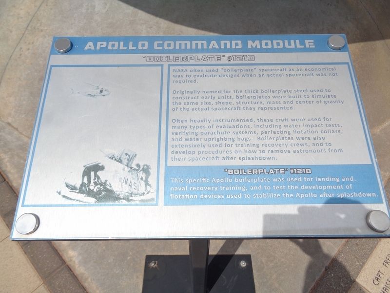 Apollo Command Module Marker image. Click for full size.