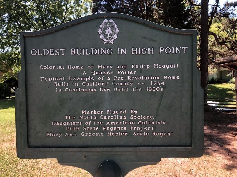 Oldest Building in High Point Marker image. Click for full size.