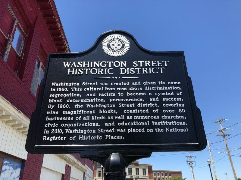Washington Street Historic District Marker image. Click for full size.