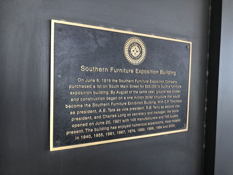 Southern Furniture Exposition Building Marker image. Click for full size.